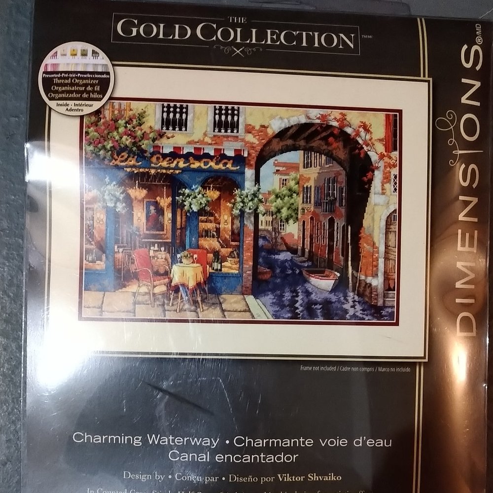 Dimensions Gold Collection Counted Cross Stitch Kit - Charming Waterway